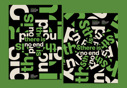 Concept Stacked Bold Typography Poster Layout Design