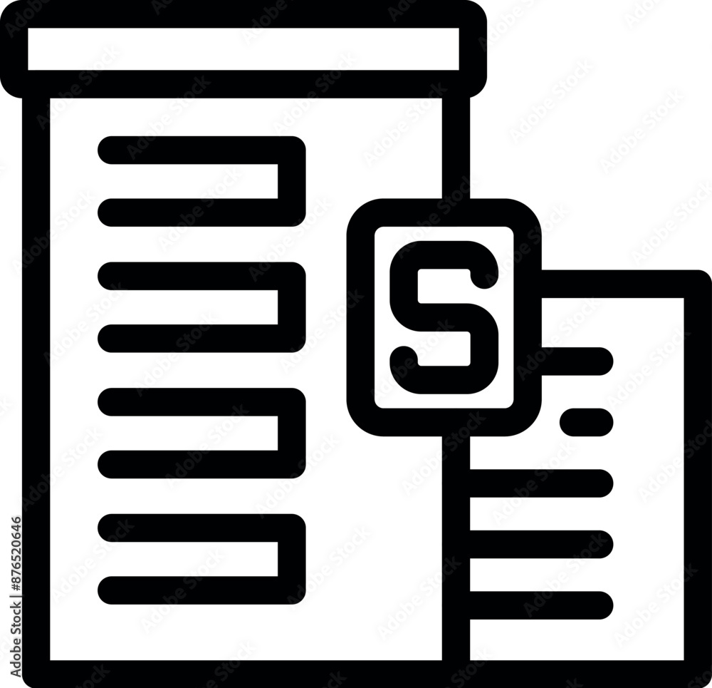 Aufkleber line art icon of a self storage building with multiple units, perfect for websites and apps