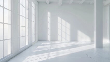 Sunlit Interior Design with White Walls