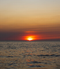 Landscape horizon viewpoint vertical summer season shore seabeach nobody wind wave cool holiday look calm big sunset sky twilight evening day time nature tropical coast beautiful ocean water travel