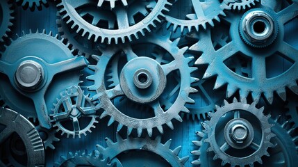 Organizational Interconnectedness: Abstract Gears Symbolizing Departmental Integration