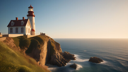 Fototapeta premium Cinematic Light, Depth of field, light source contrast, perspective