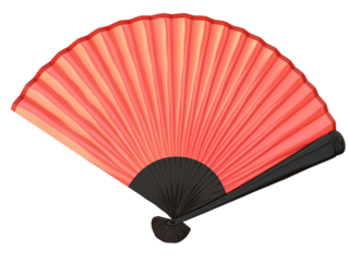chinese fan isolated on white transparent