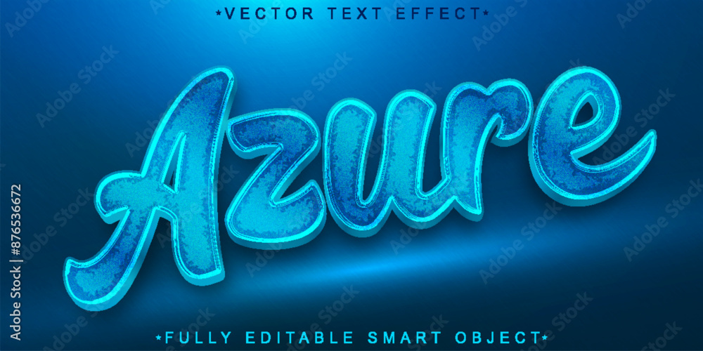 Poster Blue Sky Azure Vector Fully Editable Smart Object Text Effect