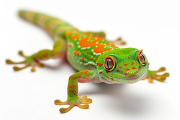 Obraz premium Full body view of Gecko, full body shot, full body View, isolated on white background
