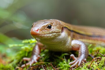 Naklejka premium Full body view of Skink, in natural habitat, full body shot, full body View