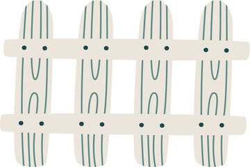 Wooden Fence Hand Drawn
