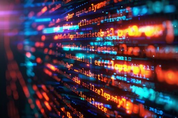 Programming code abstract technology background of software developer and Computer script
