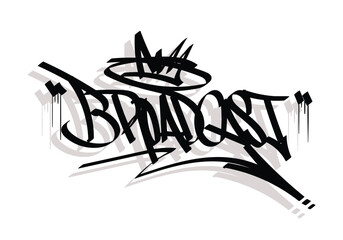 BROADCAST graffiti tag style design
