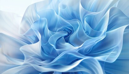 Obraz premium Abstract Blue Fabric with Smooth Curves