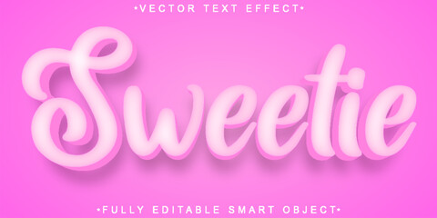 Pink Sweetie Vector Fully Editable Smart Object Text Effect