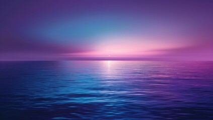 Obraz premium Serene Sunset Over a Calm Ocean