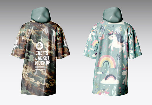 Poncho Raincoat Mockup
