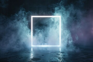 Neon Glow Through Smoke