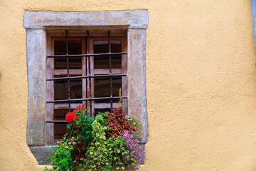 Europe, Romania. Brasov. Window.