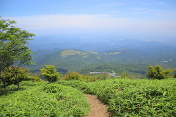 Naklejka premium 霧降高原とその周辺の風景