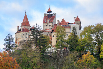 Fototapeta premium Europe, Romania. Bran. Castle Bran, Exterior. Dracula's Castle.