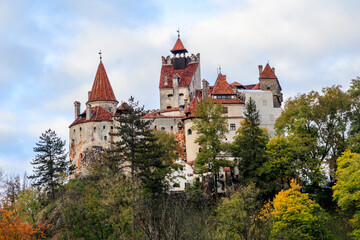 Europe, Romania. Bran. Castle Bran, Exterior.  Dracula's Castle.