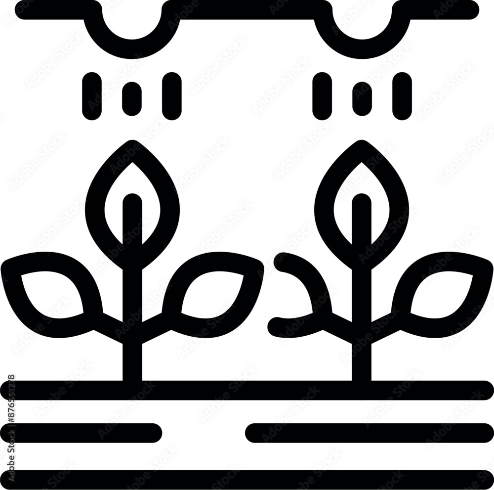 Poster smart farm system providing artificial rain to sprout, enhancing growth and optimizing yield