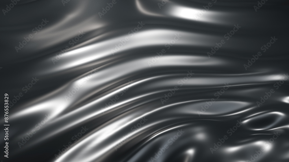 Poster black background. dark silk material. black stylish backdrop. elegant silk surface. dark silk with l