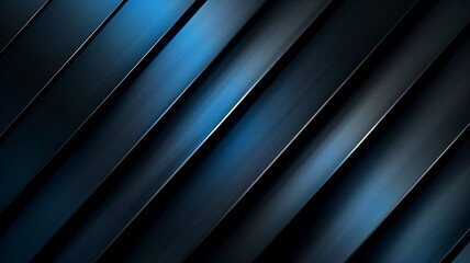 Abstract Blue Diagonal Stripes on Dark Background, Modern Pattern, Sleek Design, Cool Color Scheme