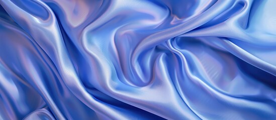 Obraz premium Blue Satin Fabric Draped Background