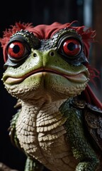 Close-up of a Frog with Red Eyes.