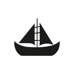 Elegant Boat Silhouette Logo Design
