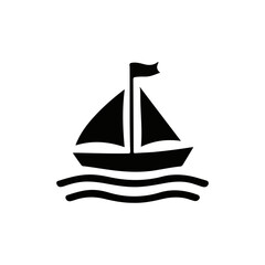 Elegant Boat Silhouette Logo Design