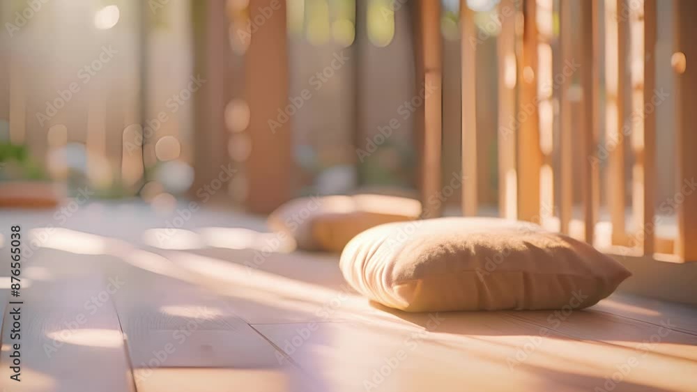 Poster the gentle sound of fabric rustling fills the meditation space adding to the tranquil ambiance.