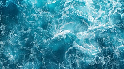 Fototapeta premium This detailed image captures the intricate patterns and swirling water of ocean waves, highlighting the mesmerizing beauty and complexity of aquatic motion.
