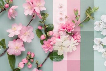 Delicate Pink and White Flowers - Cherry Blossom and Apple Blossom Arrangement
