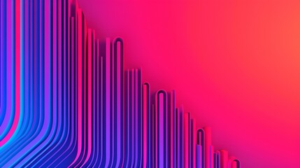 Fototapeta premium Digital transformation integrating digital technologies for business innovation and customer engagement, driving growth and competitiveness. Background Illustration, Bright color tones, , Minimalism,
