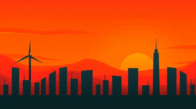 Renewable energy storage solutions ensuring reliable energy supply from solar and wind sources, supporting grid stability and energy management. Background Illustration, Bright color tones, ,