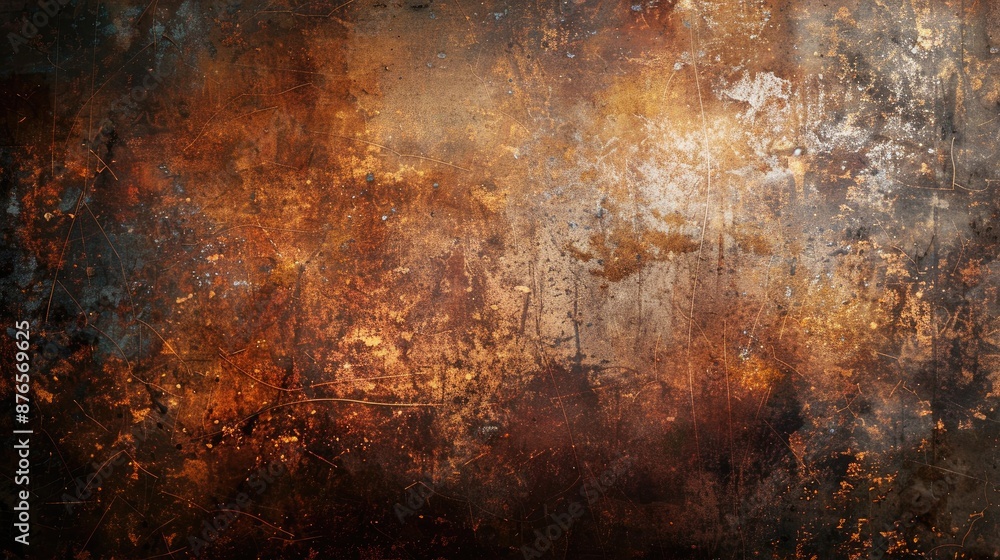 Poster aged rusty metal background with scratch marks and texture