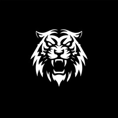 Tiger Face Angry Logo Icon Illustration Vector Design