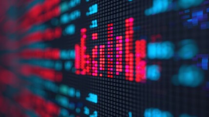 Fototapeta premium AI-powered financial forecasting and risk management for investment strategies, portfolio optimization, and financial planning, improving financial decision-making. Background Illustration, Bright