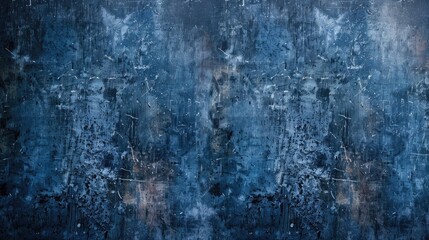 Obraz premium Abstract Vintage Navy Blue Grunge Concrete Wall Texture with Copy Space