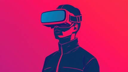 Mixed reality blending virtual and augmented realities for immersive experiences in gaming, training, and design, expanding digital interaction capabilities. Background Illustration, Bright color