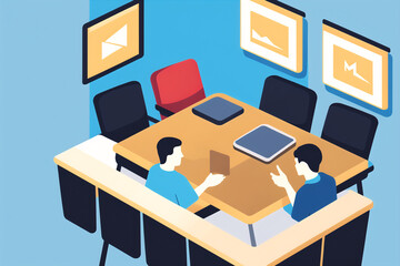 Professional Meeting Vector Illustration