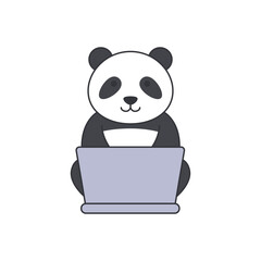 cute panda cartoon