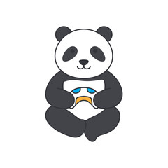 cute panda cartoon