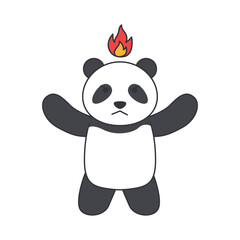 cute panda cartoon