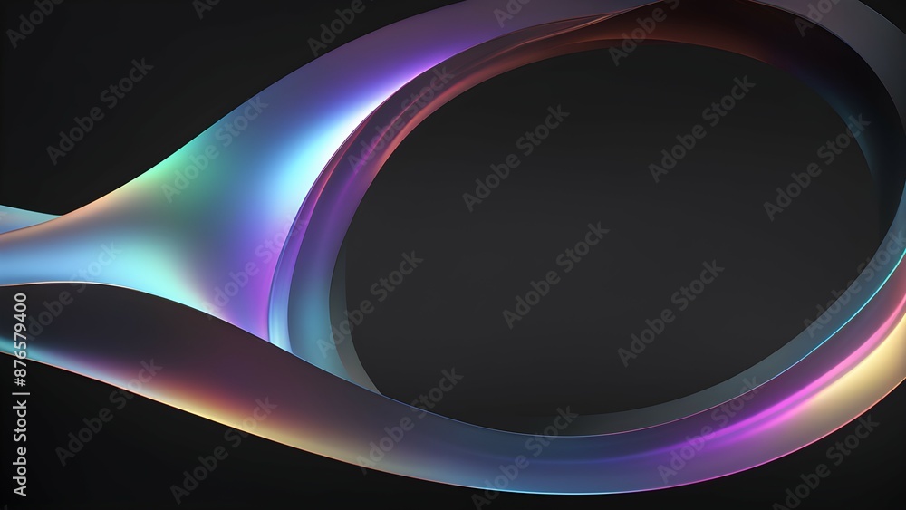 Poster iridescent 3d rendered futuristic loop