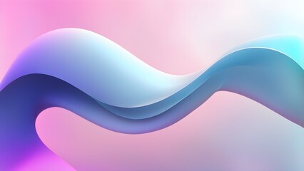 Fototapeta premium Gradient pastel color wave with soft shadows