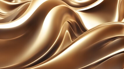 Fototapeta premium Golden Waves of Molten Metal