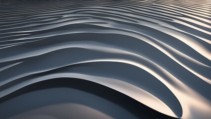 Obraz premium Abstract 3D rendering of a smooth, undulating surface with soft lighting and subtle shadows.