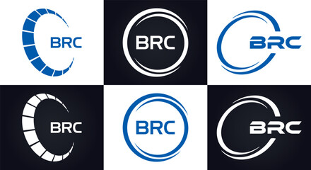 BRC logo. B R C design. White BRC letter. BRC, B R C letter logo design. B R C letter logo design in GOLD, GOLDEN LOGO, THREE, style. letter logo set in one artboard. B R C letter logo vector design.