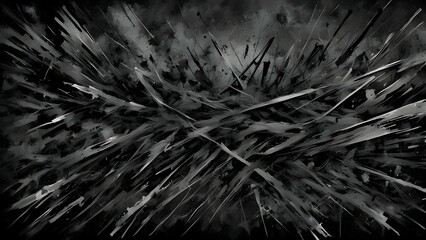 Fototapeta premium Dark, chaotic, and mysterious abstract painting with a stormy atmosphere.