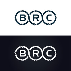 BRC logo. B R C design. White BRC letter. BRC, B R C letter logo design. B R C letter logo design in GOLD, GOLDEN LOGO, THREE, style. letter logo set in one artboard. B R C letter logo vector design.